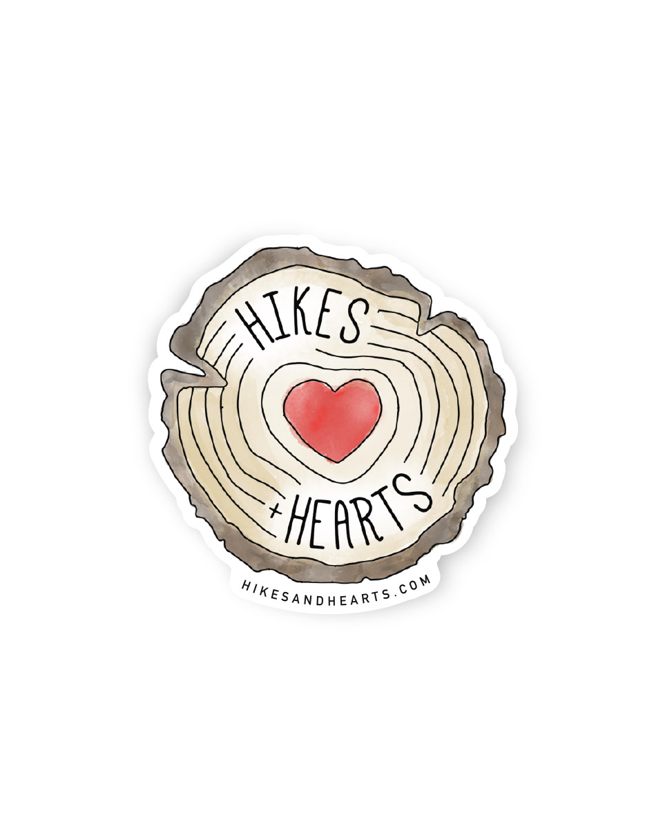 Hikes + Hearts sticker